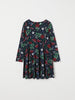 Blue Festive Floral Print Kids Dress from the Polarn O. Pyret kidswear collection. Ethically produced kids clothing.