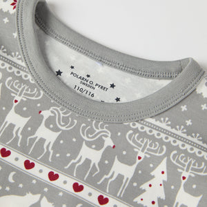 Nordic Christmas Print Kids Pyjamas from the Polarn O. Pyret kidswear collection. Nordic kids clothes made from sustainable sources.