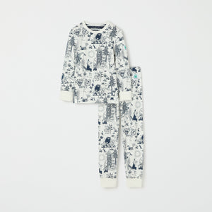 Moomin Print Kids Pyjamas from the Polarn O. Pyret kidswear collection. Ethically produced kids clothing.