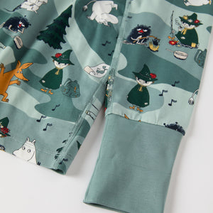 Moomin Print Kids Pyjamas from the Polarn O. Pyret kidswear collection. Clothes made using sustainably sourced materials.