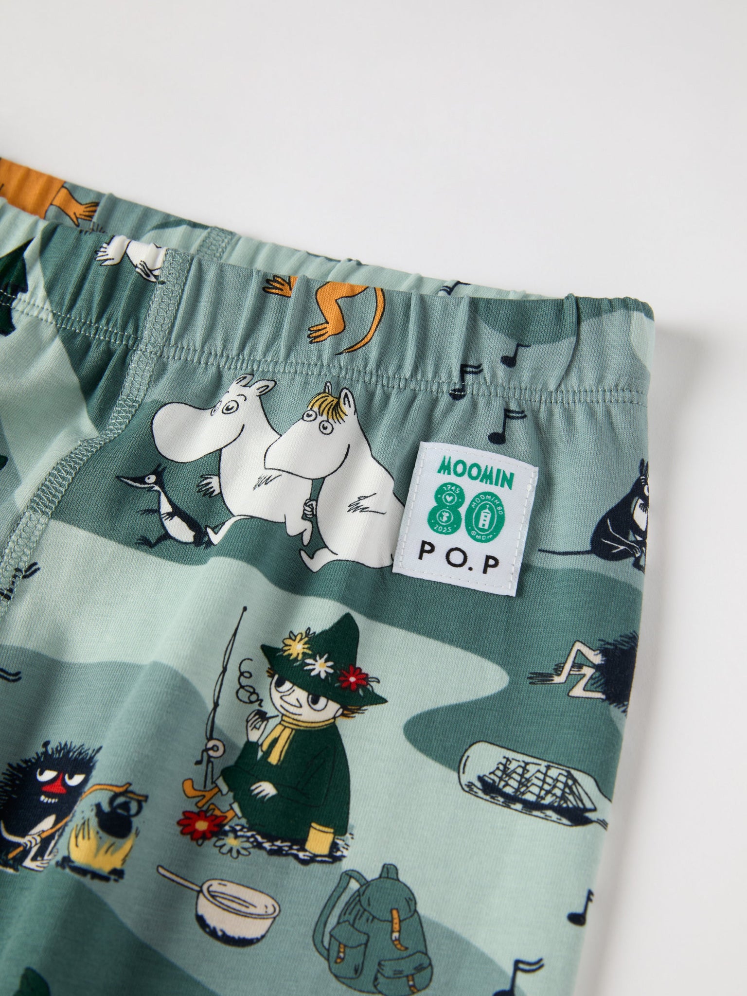 Moomin Print Kids Pyjamas from the Polarn O. Pyret kidswear collection. Clothes made using sustainably sourced materials.