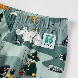 Moomin Print Kids Pyjamas from the Polarn O. Pyret kidswear collection. Clothes made using sustainably sourced materials.