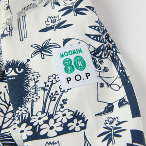 Moomin Print Cotton Baby Sleepsuit from the Polarn O. Pyret baby collection. Clothes made using sustainably sourced materials.