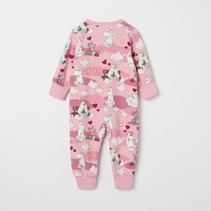 Moomin Print Baby Sleepsuit from the Polarn O. Pyret baby collection. Ethically produced kids clothing.