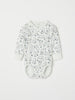 Bear Print Wraparound Babygrow from the Polarn O. Pyret baby collection. Clothes made using sustainably sourced materials.