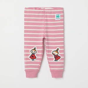 Striped Moomin Baby Leggings from the Polarn O. Pyret baby collection. Clothes made using sustainably sourced materials.