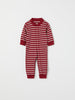 Red Striped Baby Sleepsuit from the Polarn O. Pyret baby collection. Ethically produced kids clothing.