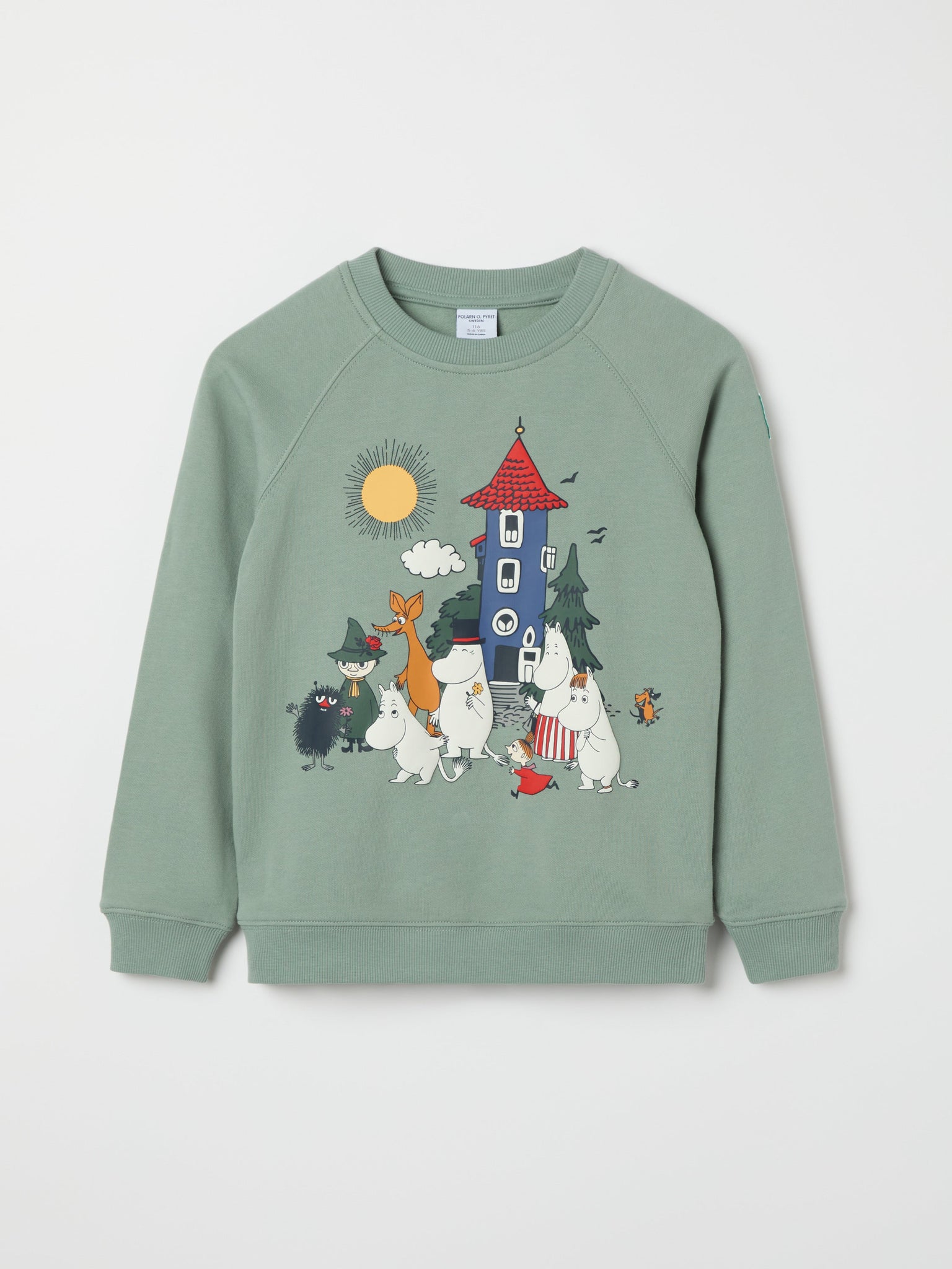 Moomin Appliqué Kids Sweatshirt from the Polarn O. Pyret kidswear collection. Ethically produced kids clothing.