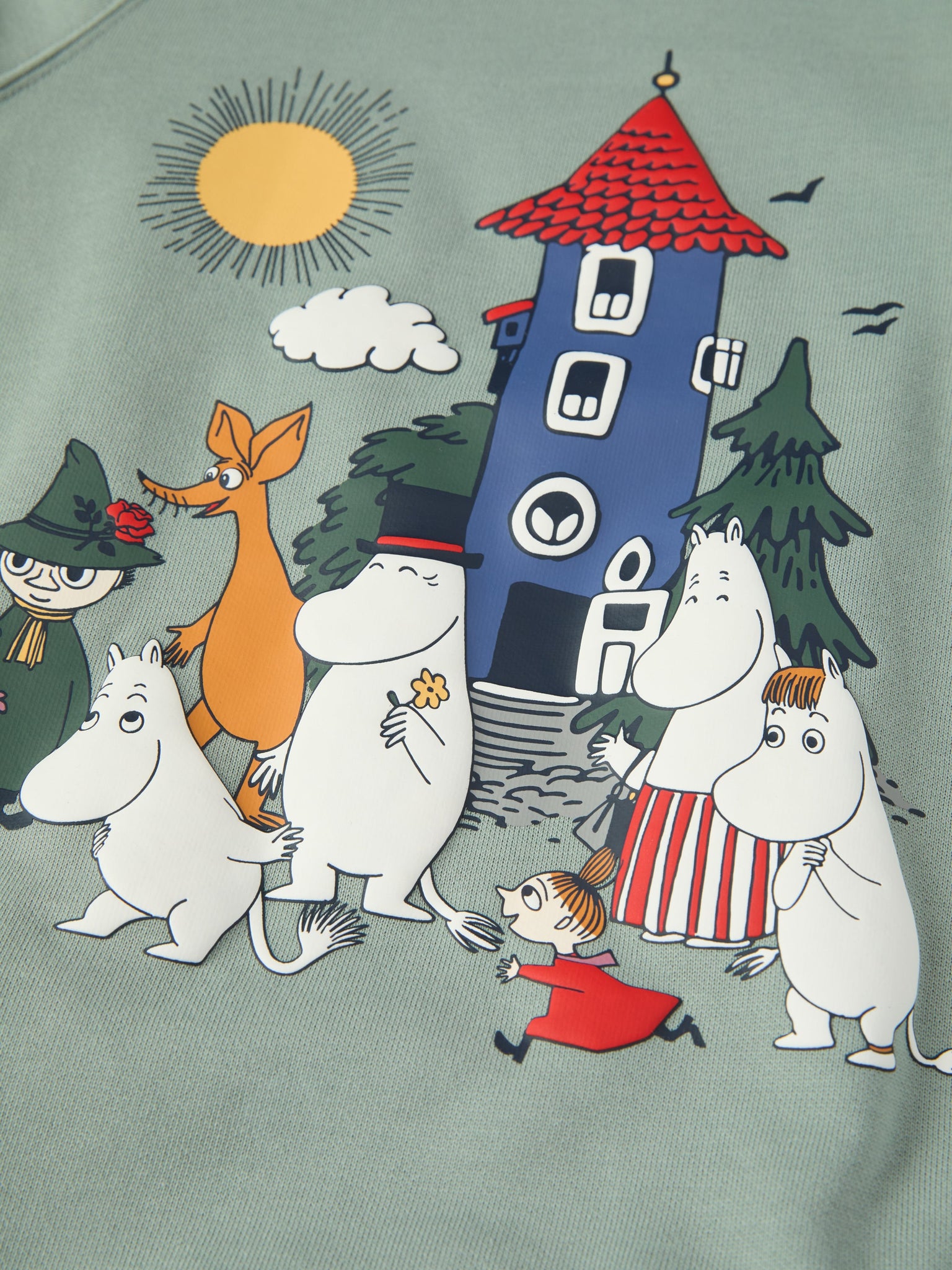 Moomin Appliqué Kids Sweatshirt from the Polarn O. Pyret kidswear collection. Ethically produced kids clothing.