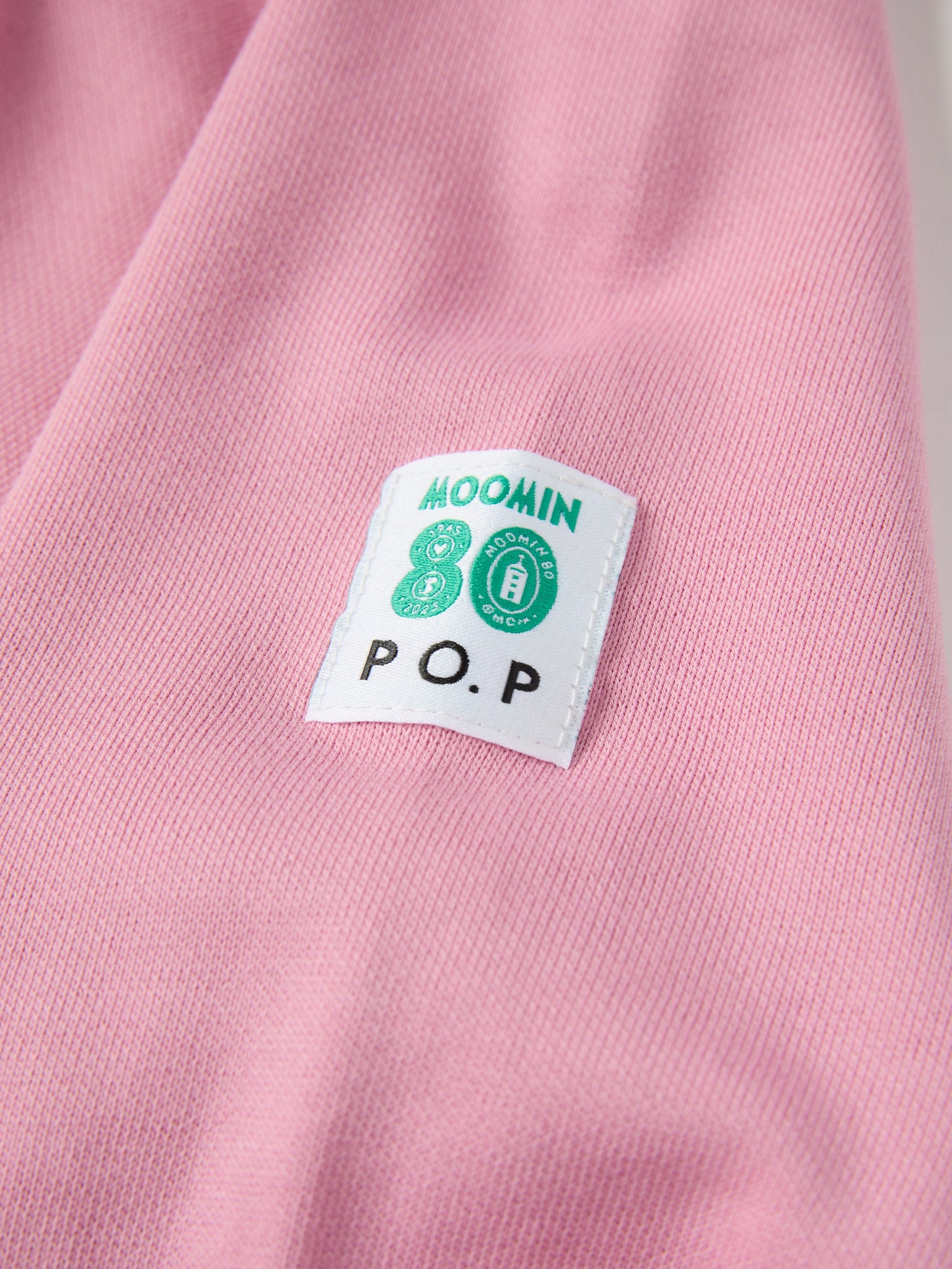 Pink Moomin Appliqué Kids Sweatshirt from the Polarn O. Pyret kidswear collection. Clothes made using sustainably sourced materials.