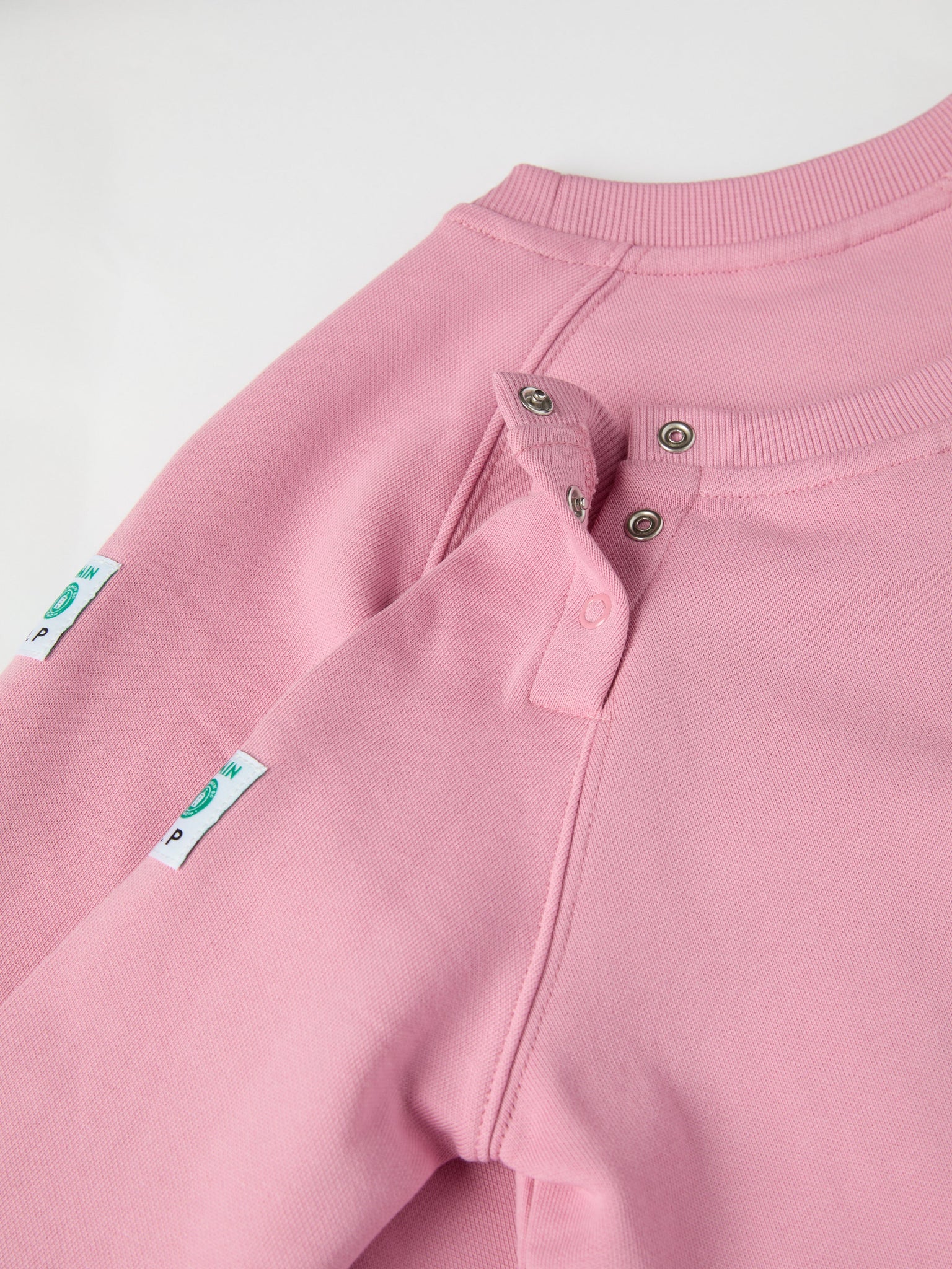 Pink Moomin Appliqué Kids Sweatshirt from the Polarn O. Pyret kidswear collection. Clothes made using sustainably sourced materials.