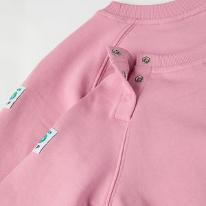 Pink Moomin Appliqué Kids Sweatshirt from the Polarn O. Pyret kidswear collection. Clothes made using sustainably sourced materials.