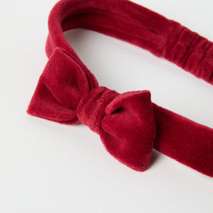 Red Velour Hair Band from the Polarn O. Pyret kidswear collection. Clothes made using sustainably sourced materials.