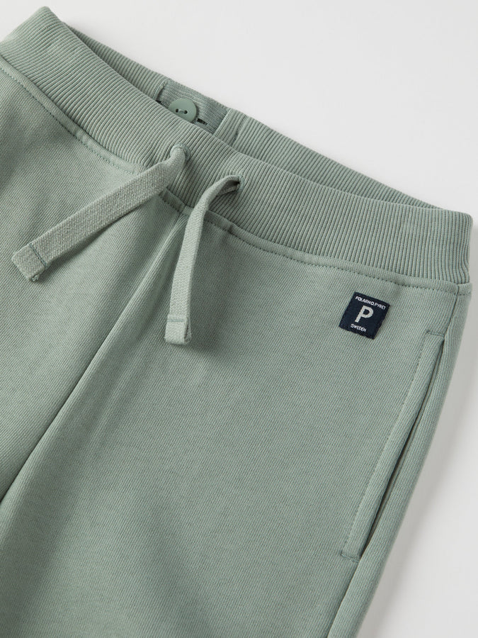 Green Kids Joggers from Polarn O. Pyret kidswear. Ethically produced kids clothing.