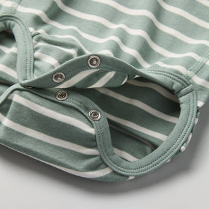 Organic Cotton Striped Baby Bodysuit from the Polarn O. Pyret baby collection. Ethically produced kids clothing.