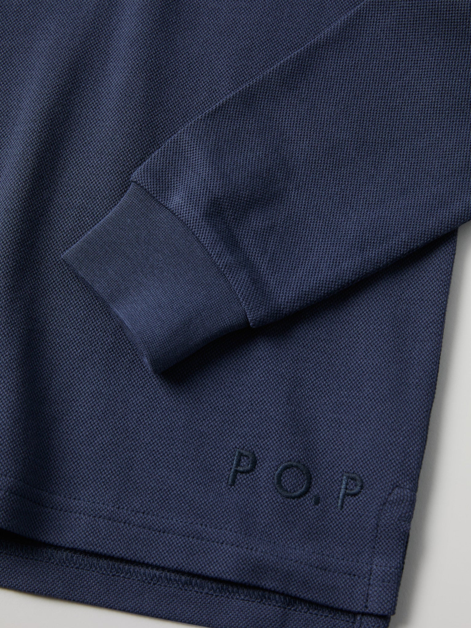 Blue Long Sleeve Polo Top from Polarn O. Pyret kidswear. Ethically produced kids clothing.