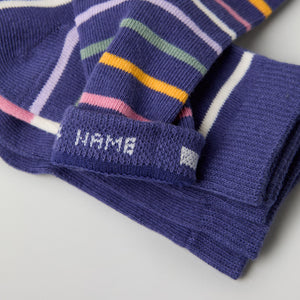 Three Pack Kids Socks from Polarn O. Pyret kidswear. Clothes made using sustainably sourced materials.