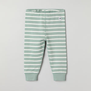 Organic Striped Baby Leggings from the Polarn O. Pyret baby collection. Nordic kids clothes made from sustainable sources.