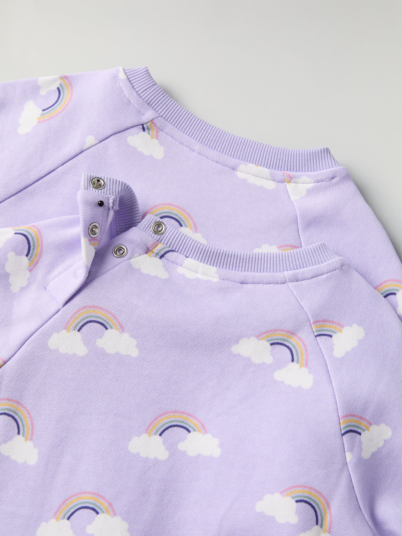 Rainbow Print Kids Sweatshirt Dress from Polarn O. Pyret kidswear. Ethically produced kids clothing.