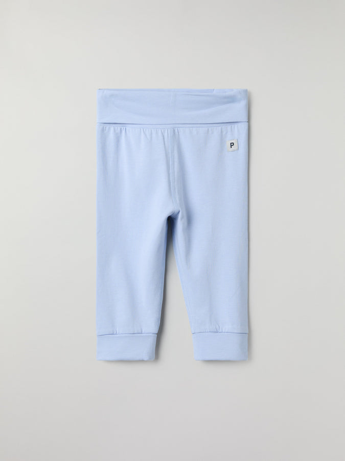 Blue Soft Baby Leggings from the Polarn O. Pyret baby collection. Ethically produced kids clothing.