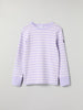 Organic Cotton Striped Purple Kids Top from Polarn O. Pyret kidswear. Clothes made using sustainably sourced materials.