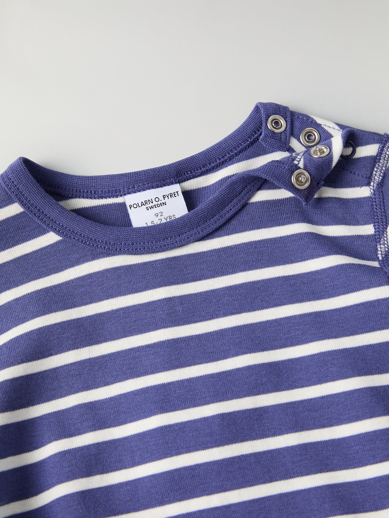 Organic Cotton Striped Blue Kids Top from Polarn O. Pyret kidswear. Nordic kids clothes made from sustainable sources.