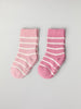 Two Pack Pink Striped Kids Socks from Polarn O. Pyret kidswear. Ethically produced kids clothing.