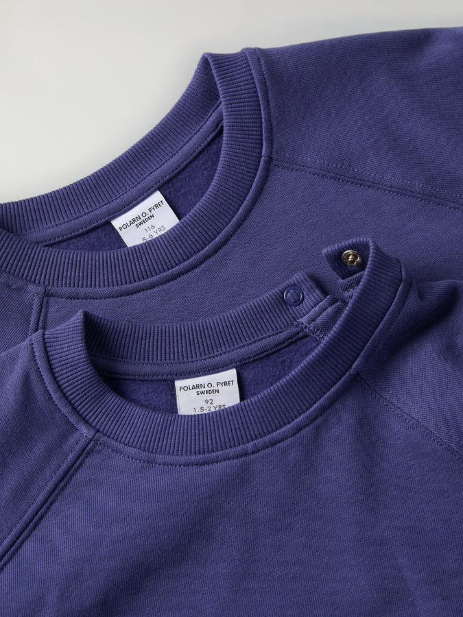 Blue Kids Sweatshirt from Polarn O. Pyret kidswear. Ethically produced kids clothing.