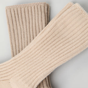 Beige Two Pack Baby Socks from the Polarn O. Pyret baby collection. Ethically produced kids clothing.