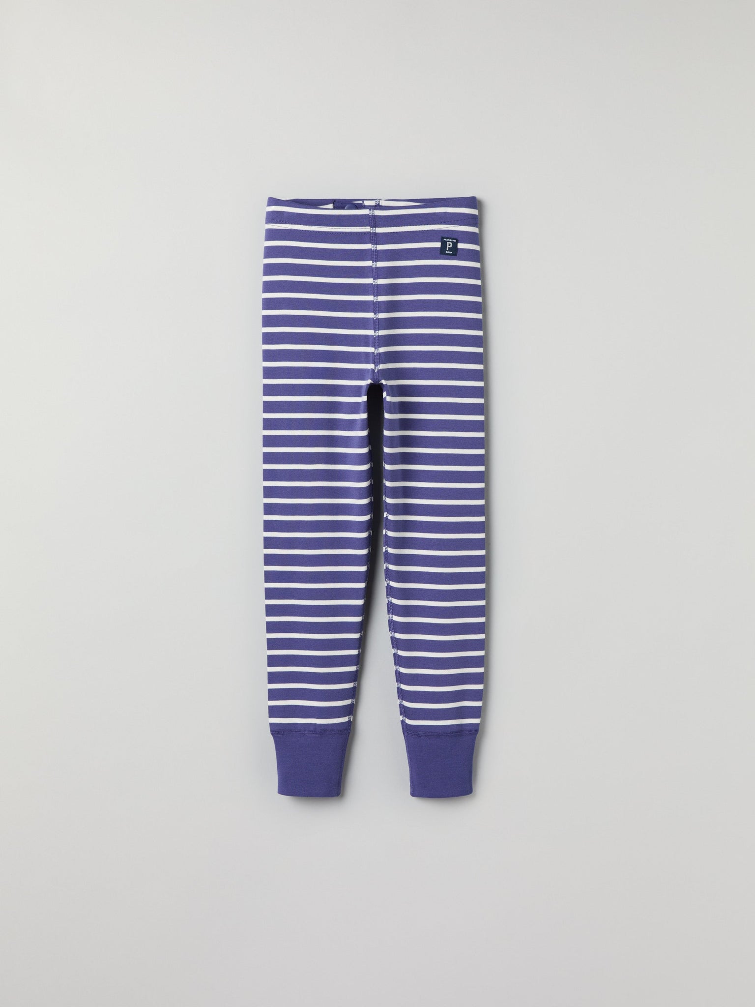 Blue Striped Kids Leggings from Polarn O. Pyret kidswear. Ethically produced kids clothing.