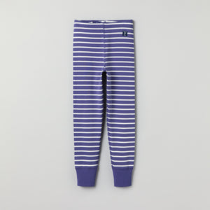 Blue Striped Kids Leggings from Polarn O. Pyret kidswear. Ethically produced kids clothing.