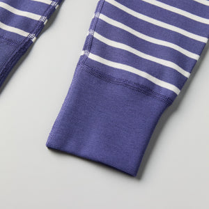 Blue Striped Kids Leggings from Polarn O. Pyret kidswear. Ethically produced kids clothing.