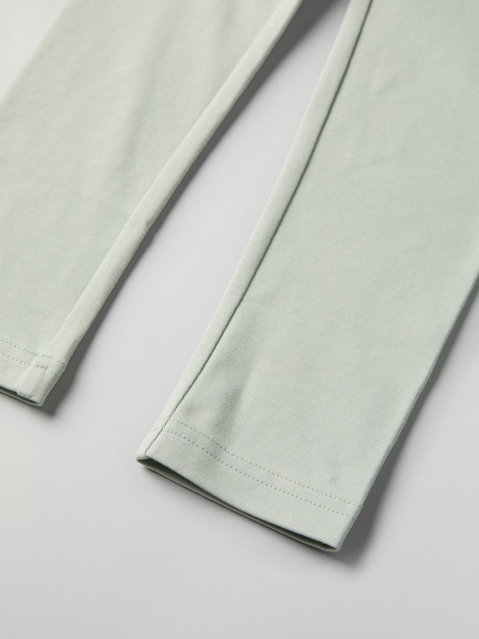 Green Organic Cotton Kids Leggings from Polarn O. Pyret kidswear. Ethically produced kids clothing.