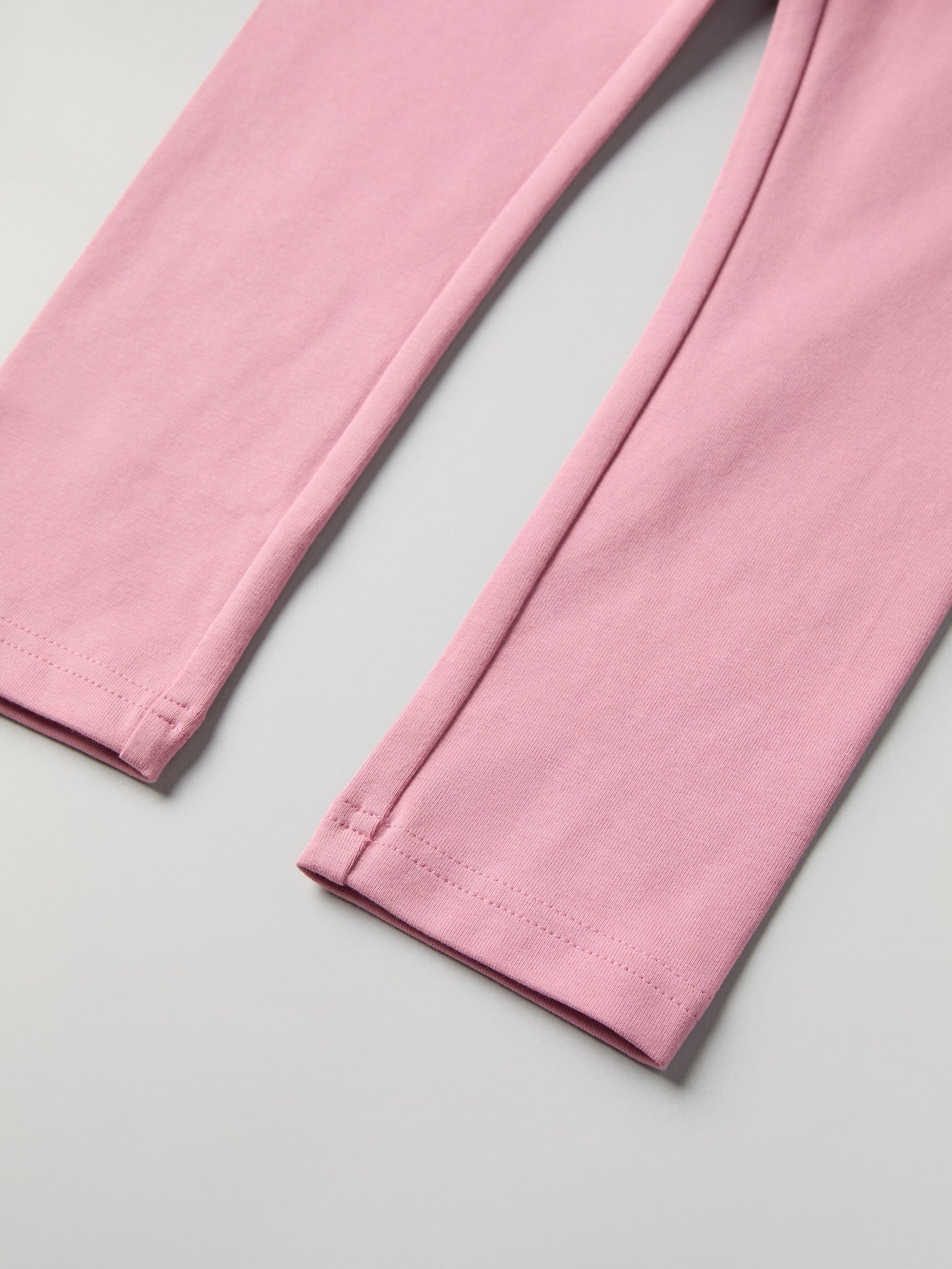 Pink Organic Cotton Kids Leggings from Polarn O. Pyret kidswear. Clothes made using sustainably sourced materials.