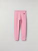 Pink Organic Cotton Kids Leggings from Polarn O. Pyret kidswear. Clothes made using sustainably sourced materials.