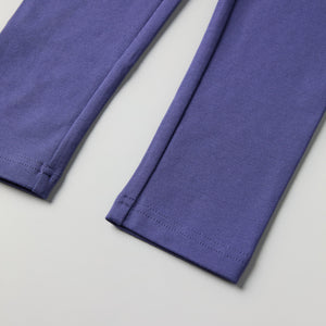 Blue Organic Cotton Kids Leggings from Polarn O. Pyret kidswear. Ethically produced kids clothing.