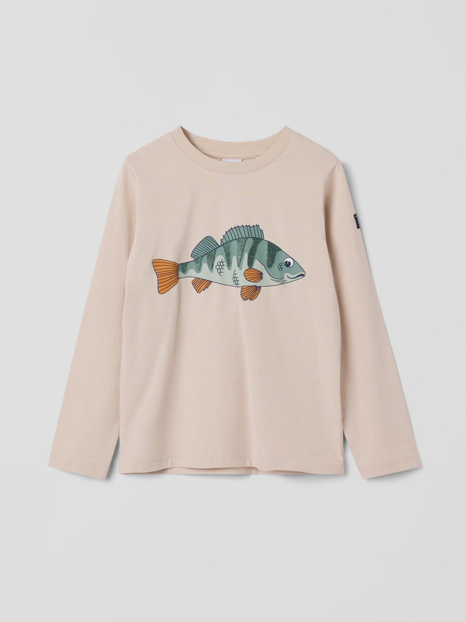 Fish Print Kids Top from the Polarn O. Pyret baby collection. Ethically produced kids clothing.