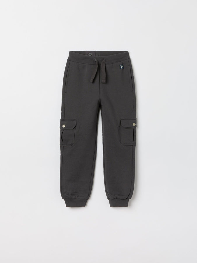 Grey Kids Cargo Joggers from the Polarn O. Pyret kidswear collection. The best ethical kids clothes