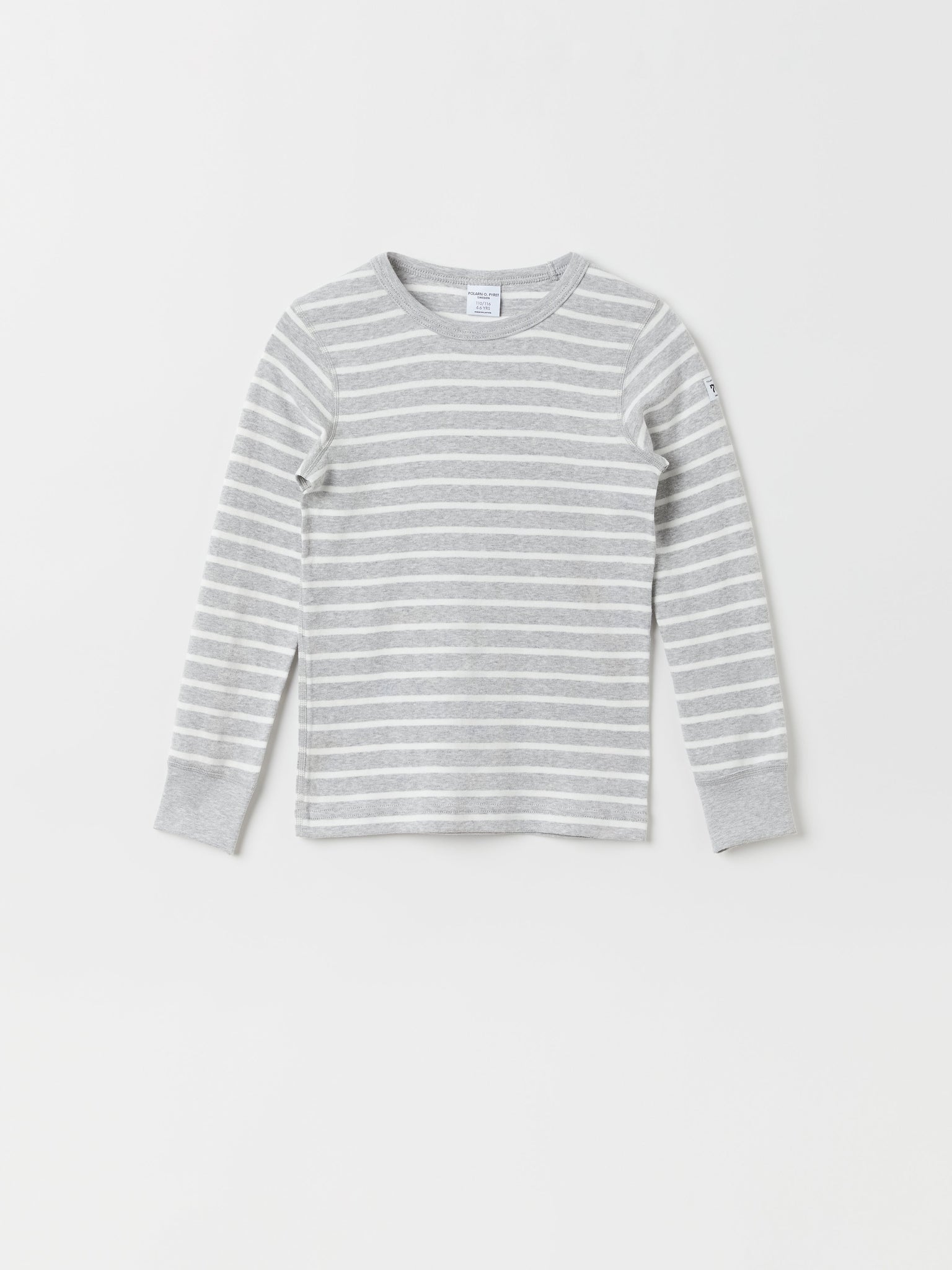 PO.P Stripe Kids Top Grey Unisex 2-12y