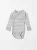 Newborn Unisex Grey Striped Babygrow