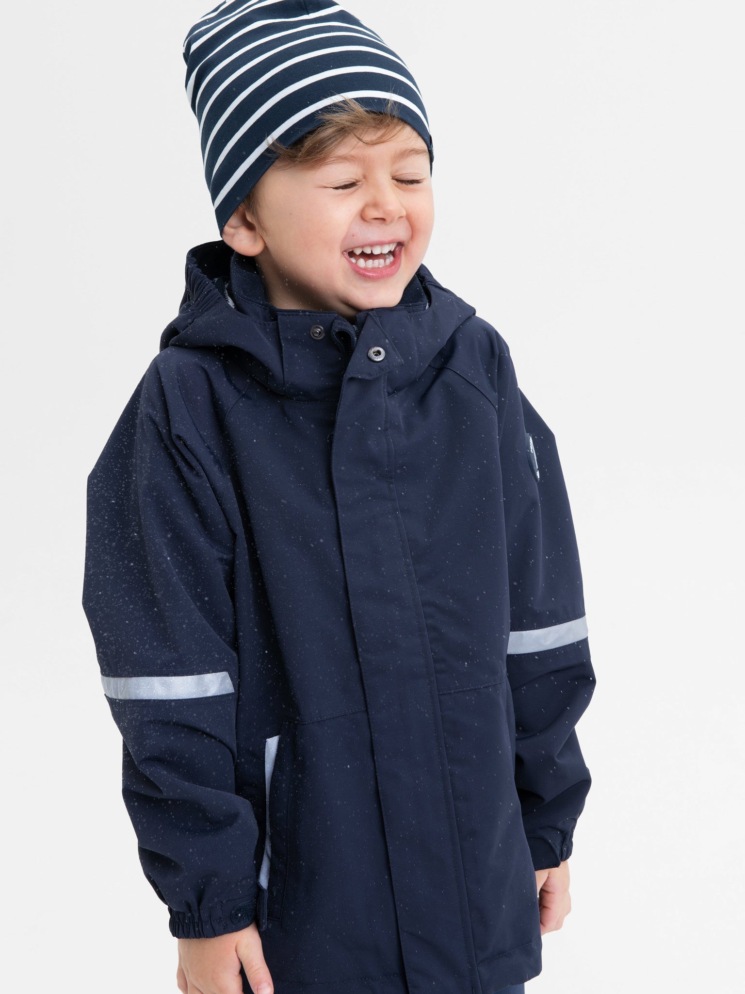 Navy Waterproof Kids School Coat