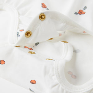 Organic Cotton White Babygrow from the Polarn O. Pyret baby collection. The best ethical baby clothes