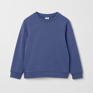 Organic Cotton Blue Kids Sweatshirt from the Polarn O. Pyret kidswear collection. Ethically produced kids clothing.