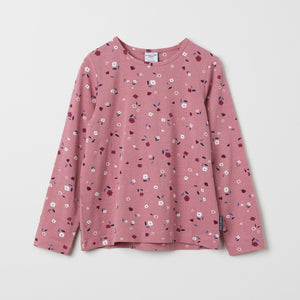 Organic Cotton Floral Kids Top from the Polarn O. Pyret kidswear collection. Ethically produced kids clothing.