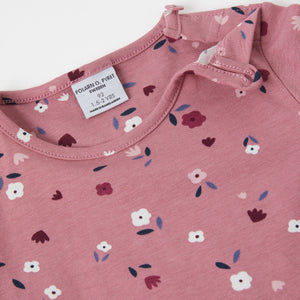 Organic Cotton Floral Kids Top from the Polarn O. Pyret kidswear collection. Ethically produced kids clothing.