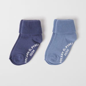 Blue Antislip Kids Socks Multipack from the Polarn O. Pyret kidswear collection. The best ethical kids clothes