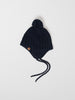 Wool Kids Navy Bobble Hat from the Polarn O. Pyret outerwear collection. Made using ethically sourced materials.